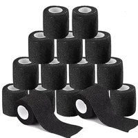 1 pièces ruban noir tatouage poignée pansement Sport Wrap bande auto-adhésif élastique pansement bande tatouage Permanent maquillage accessoires 1