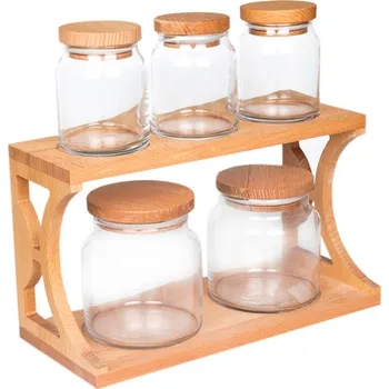 

Beech Wood Boxed 5-Jar Set
