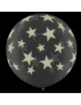 

Balloon Glitter Stars Diamond Clear Round 91cm