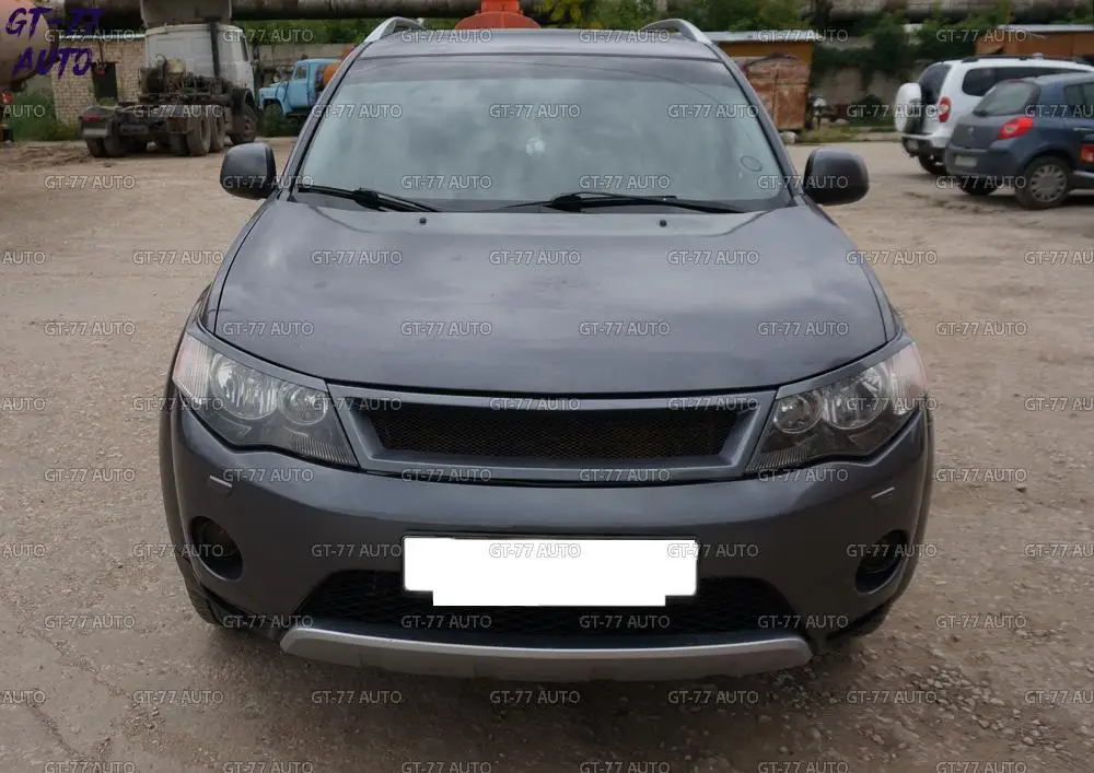 Решетка радиатора с сеткой для Mitsubishi Outlander XL 2007-2009 защитный литье внешний материал ABS пластик стиль