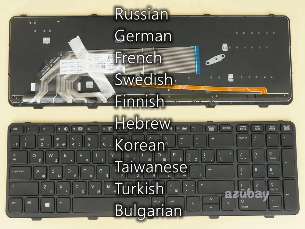 Russian German French Swedish FI Hebrew KR TW TR BG Keyboard for HP SN9123BL 787801-/ 780170- 251 041 051 B71 BB1 AD1 AB1 141 | Компьютеры
