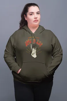 

Angemiel Wear Metal Music Spirit Green Women 'S Hooded Sweatshirt