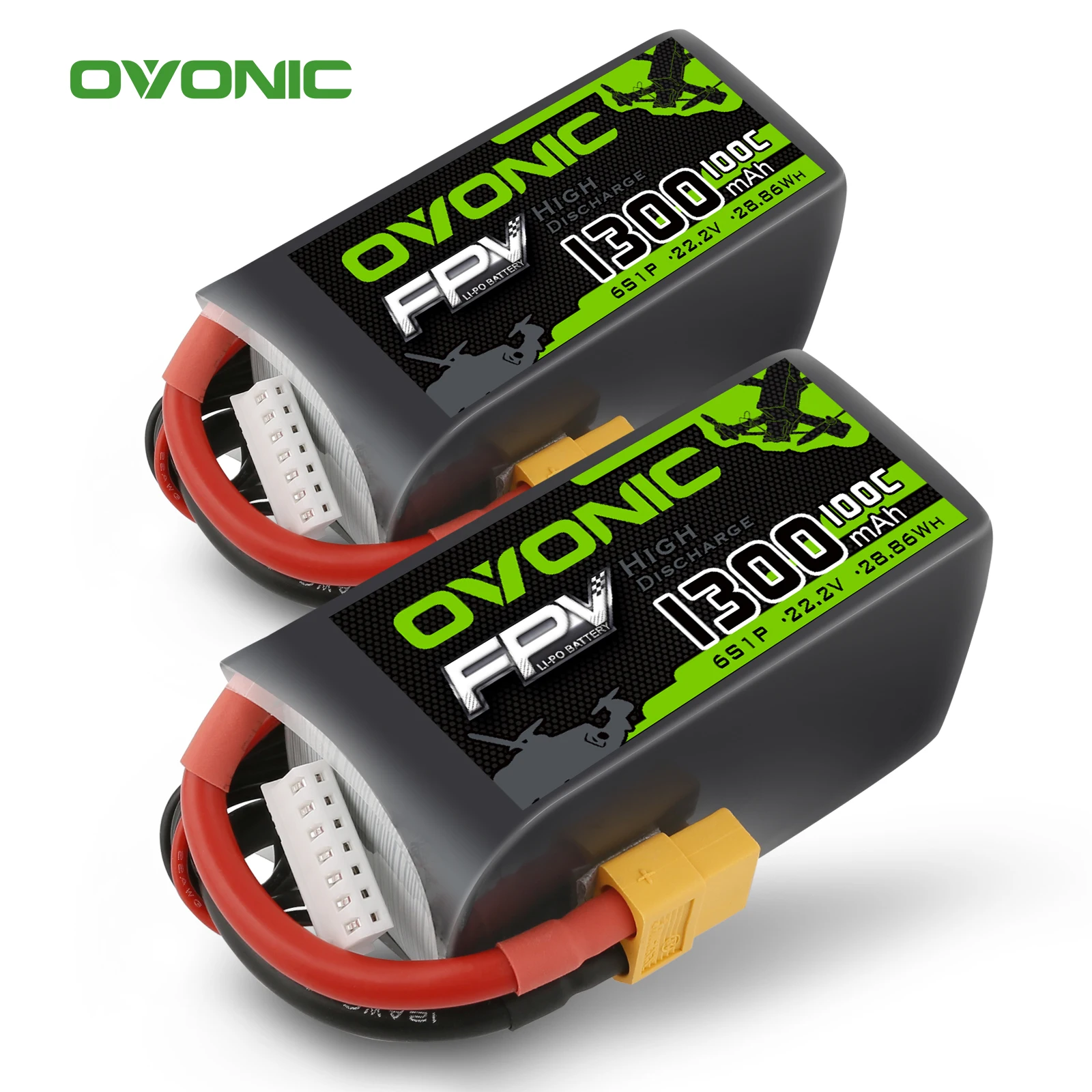 Аккумулятор OVONIC FPV LIPO 6S Lipo 1300 мАч аккумуляторы для гоночного дрона 100C 22 2 в XT60