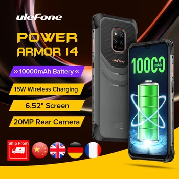 Ulefone Power Armor 14 Rugged Phone 10000mAh Android 11 2.4G/5G WLAN cellphone Global Version NFC Smartphone Wireless charging 1