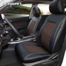 AUTOROWN Авточехлы из экокожи для автомобиля Универсальный размер Кожаные авточехлы в салон автомобиля для Toyota Hyundai Renault Lada Lexus Mazda Аксессуары для салон автомобиля Водонепроницаемый AirBAG Чехлы в машину