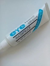 Pegamento profesional para pestañas, herramientas cosméticas para pestañas postizas impermeables adhesivo de maquillaje, Blanco claro/negro