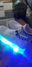Zapatillas de deporte para niños y niñas, calcetines luminosos Led de malla con letras, deportivas para correr, calzado Infantil