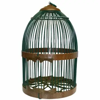 

Faux wood partridge cage