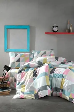 

Colorful design double sıze 200x220cm beddıng set 4 PCS 100% Ranforce cotton