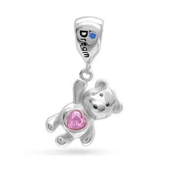 

Charm of silver "loving bear"