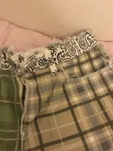 Waatfaak-pantalones vaqueros de retales para mujer, pantalón verde Cargo, Vaqueros Mom Y2K, cuadros gráficos holgados, vaqueros para mamá de los 90