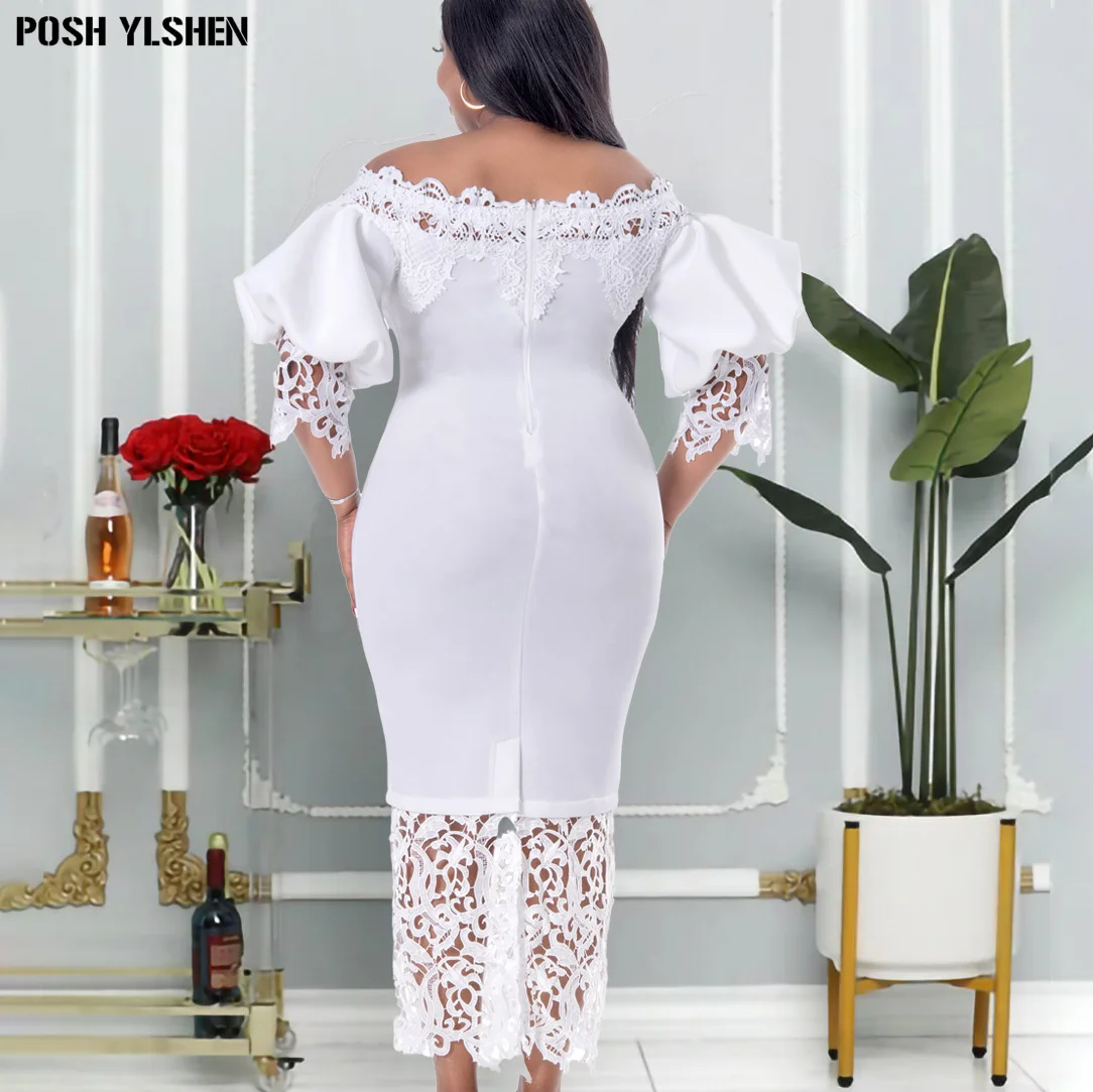 Lace Bodycon Dress Summer Clothes African Dresses For Women Club Outfits Dashiki Ankara Evening Party Robe Femme Africa Clothing