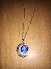 Collar de 12 Constelaciones signos del zodiaco cabujón de cristal pendiente de luna creciente cadena de clavícula collar de regalo de cumpleaños para mujer