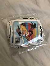 Vans-pegatinas para álbumes de recortes, calcomanía de maleta, pegatina de cachorro, color blanco y negro, 50 Uds.