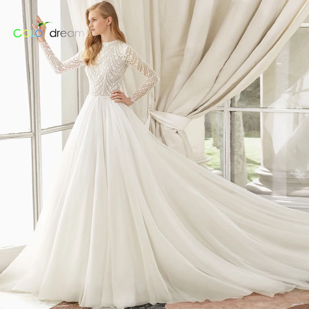 2019 торжественное платье трапециевидной формы vestido de novia со шлейфом средней длины |