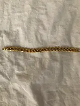 Pulsera de acero inoxidable para hombres y mujeres, pulseras de cadena de eslabones cubanos, Color dorado y plateado, joyería de moda al por mayor KBB10