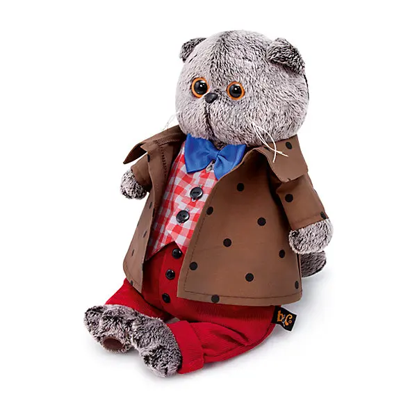 Мягкая игрушка Budi Basa Кот Басик в костюме с бантом, 30 см