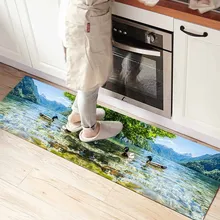 Else скандинавский серый желтый полосы линии 3d принт Нескользящая микрофибра кухня счетчик современные декоративные моющиеся области коврик