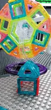 Accesorios de bloques de construcción magnético para niños, juguetes mágneticos de tamaño grande para crear construcciones, diseño educativo, de plastico apto para niños
