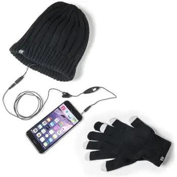 

Winterkit Touch Screen gloves + hat with Stereo headset integrated color NeroCELLY9.53