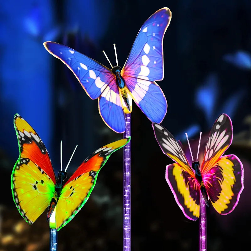 solar pathway lights Solar Garden Light Colorful Butterfly Lights Waterproof Led Light Outdoor Decoration For Yard Lawn Lamp Patio Pathway Lights solar garden lights decorative