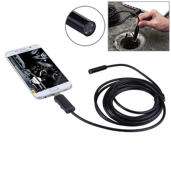 Гибкая видеокамера автомобильный USB Endoscope Android 2 мегапикселя 5,5 мм