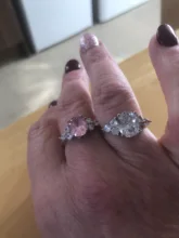 Anillo de boda ovalado de circonia cúbica para mujer, joyería 925 anillos de plata esterlina, luz rosa, blanca, azul champán