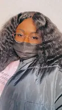 Cranberry-peluca con cierre de encaje 4x4 para mujer, cabello Remy brasileño de ondas profundas, pelucas de cabello humano con encaje frontal 13x4, línea de cabello prearrancado