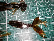 Silicone Bait Float Wobbler Shrimp Lobster Worm Fishing-Lure Lizards Twintails 4pcs 2g