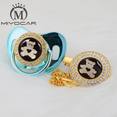 GBEAR-10 6-18M MIYOCAR, золотой, серебряный, милый медведь, Золотая пустышка и пустышка, без BPA, пустышка, шикарный уникальный дизайн, GBEAR-8/9 - Цвет: GBEAR-10 6-18M