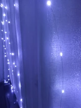 Christmas-Decorations Light Ornament Garland Curtain-String Flash-Fairy Happy Home-Room