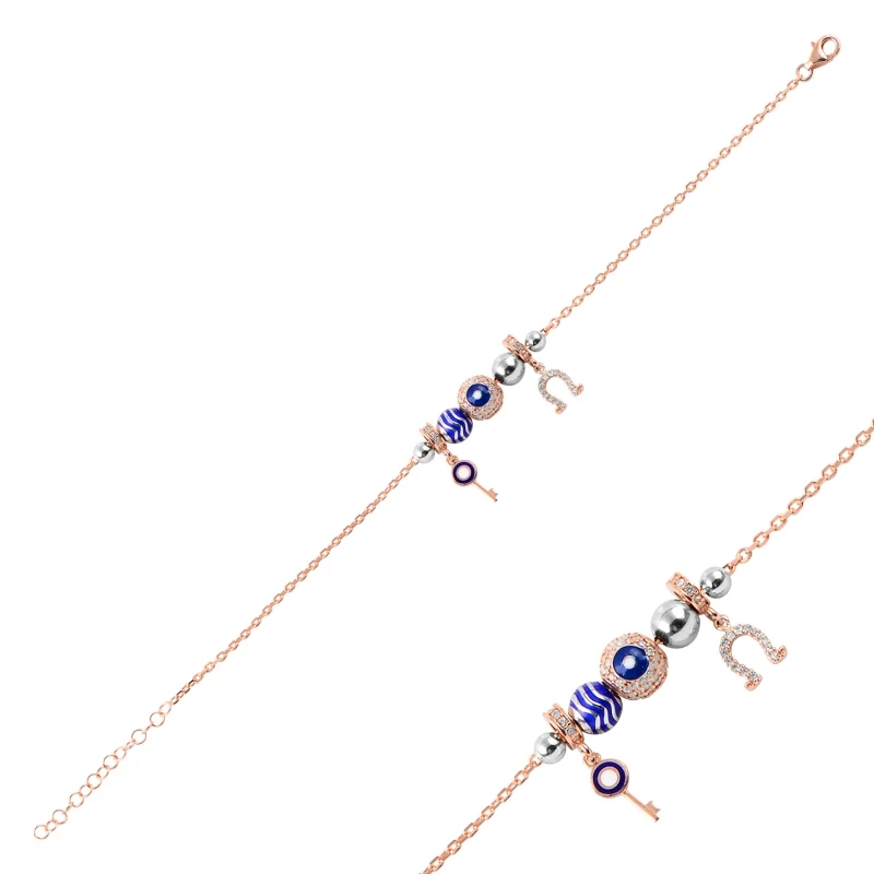 Серебряный 925 пробы браслет с кубическим цирконием