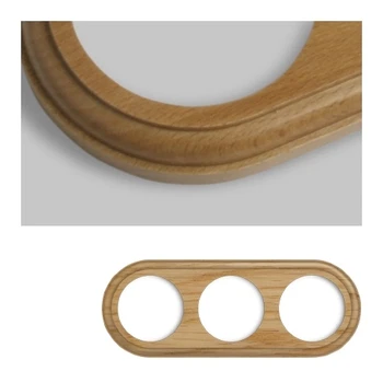 

Triple frame mechanisms recessed light wood round