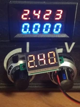 Mini Módulo de pantalla LED Digital, bricolaje, rojo y azul, voltímetro de DC2.5V-32V DC0-100V, medidor de contador de voltaje, Panel para motocicleta y coche