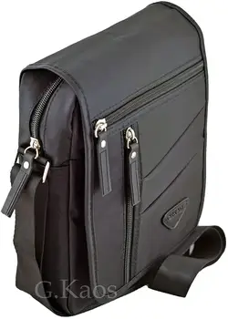 

Borsa Borsello Uomo Tracolla Regolabile Nylon Nero - Multitasche (821 Black) Marca: G.Kaos