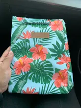 Brivilas-Bolsa de almuerzo térmica con flores para mujer, bolsas multicolores, para desayuno, picnic, viaje