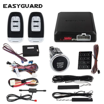 

EASYGUARD passive keyless entry car alarm auto start push button start touch password keypad vibration alarm car security