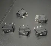 Boat Rocker-Switch ON-OFF-ON 3-Position KCD3 BLACK SPDT X 3-Pin 125V 5pcs 250v/20a 15A