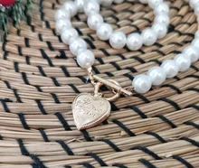 Collar con colgante de concha de amor para mujer, gargantilla de cadena de perlas Simple de 6MM de estilo Vintage, joyería de moda al por mayor