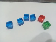 50 unids/set 13 colores 8mm transparente Esquina cuadrada de cristal de colores dados pieza de ajedrez ángulo recto tamiz para juego de Puzzle