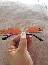 De lujo de ojo de gato gafas de sol de las mujeres Vintage de diseñador de marca sin montura fuego gafas de sol de moda lente espejo estrecha gafas UV400