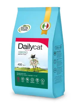 

Dailycat grain free adult Fuser. For cats with chicken-400g x 2 PCs