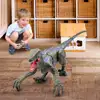 Remote Control Dinosaur Toys Kids RC Electric Walking Jurassic Dinosaur Simulation Velociraptor Toy With LED Light And Roaring 2