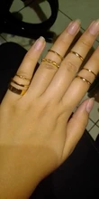 17KM-Conjunto de anillos de cadena de ancho de oro Punk para mujer y niña, sortijas finas irregulares para dedo, regalo, joyería para fiesta 2021