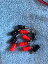 Juego de bloques de terminales para amplificador, 10 unids/lote, JS-910B, 4mm, Conector de unión, enchufe Banana, montura de clavija, negro, 5, rojo, 5