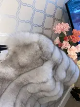 De invierno de la moda de cuero cálida capa natural abrigo de piel de zorro chaqueta de piel auténtica de zorro de invierno grueso abrigo cálido