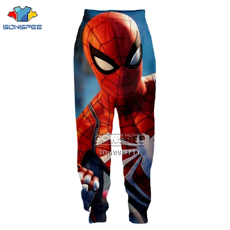 SONSPEE, 3D принт, Новое поступление, Spider-man штаны для мужчин и женщин, весна-осень, модные спортивные штаны, свободные эластичные штаны