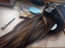 NNZES-Peluca de cabello sintético para mujeres negras, pelo largo recto de 24 y 30 pulgadas, Color marrón oscuro y Rubio, mezclado