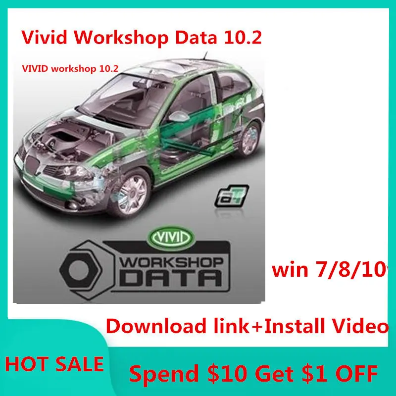 2021 Hot Sale Car Software Vivid Workshop Data V10.2 Automotive Auto Repair Multi-language+Install video | Автомобили и мотоциклы