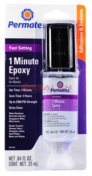 

Permatex 84160 glue epoxy multipurpose, transparent, syringe, 1 minute, 25 ml.